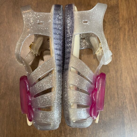 Mini Melissa Aranha VIII Popsicle Sandals Toddler Girls Size 10 Glitter Jelly - Picture 8 of 10